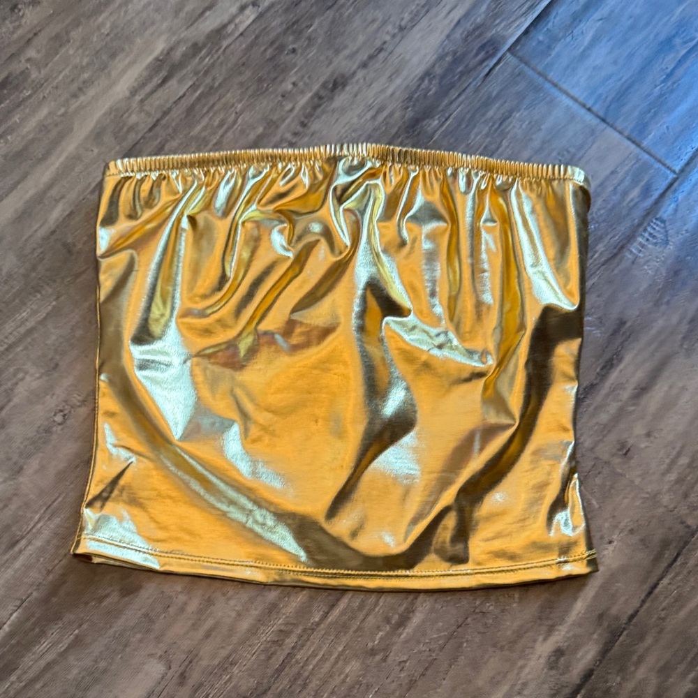 Glamorous Gold bandeau shirt